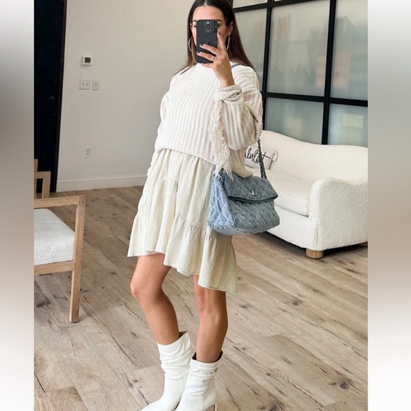 Handbags - Quilted Demin Shoulder Bag With Chain Straps New No Tag